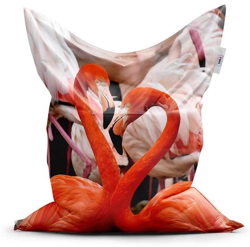 Sablio Sedací vak Plameniaky 2 - 200x140 cm