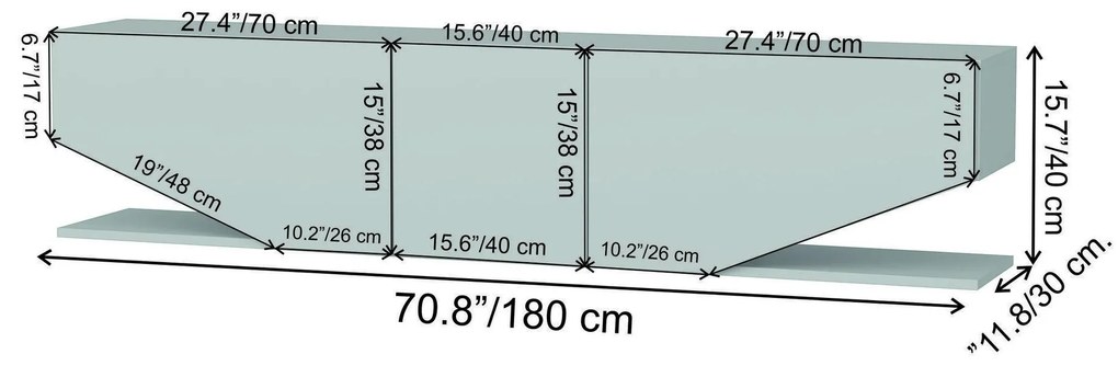TV stolík/skrinka Ivonne 1 (biely mramor). Akcia -18%. Vlastná spoľahlivá doprava až k Vám domov. 1102190