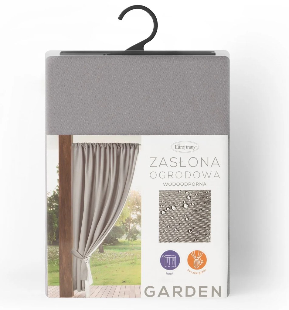 ZÁHRADNÝ VODEODOLNÝ ZÁVES NA PÁSKE GARDEN 155X200 CM SIVÁ