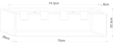 Globo 15476-4D - Stropné svietidlo HAGAR 4xE27/60W/230V