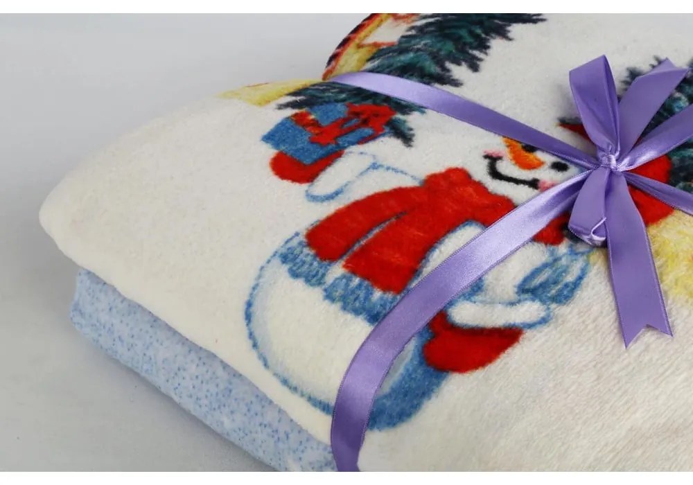 Deka s vianočným motívom s prímesou bavlny 150x200 cm – Mila Home