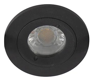 Sada 6 moderných zapustených bodových svetiel čierna okrúhla IP44 - Xena