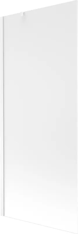 Mexen Next, vaňová zástena 1-krídlová 80 x 150 cm, fixné krídlo, 6 mm námraza sklo, biely profil, 895-080-000-00-30-20