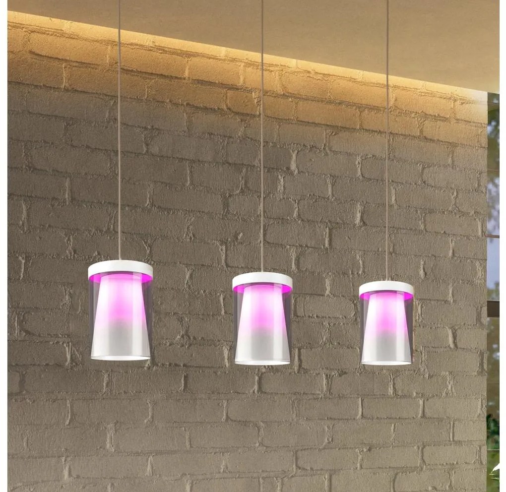 Eglo 901122-LED RGBW Stmievateľný luster na lanku CHIUSELLO-Z 3xLED/3,7W/230V biela