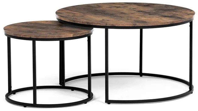 BONTEC Konferenčný stolík 80x80cm, mdf, divoký dub, AF-3002 OAK Farba: Hnedá