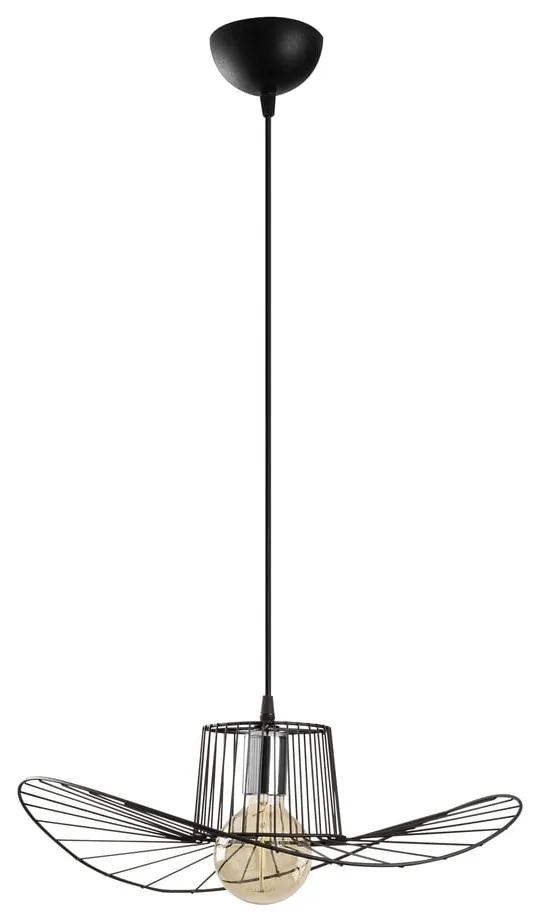 Čierne závesné svietidlo Opviq lights Tel Hat, ø 50 cm
