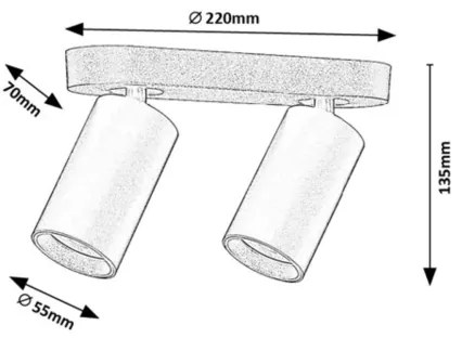 Rabalux 73086 - Bodové svietidlo YORLI 2xGU10/7W/230V biela