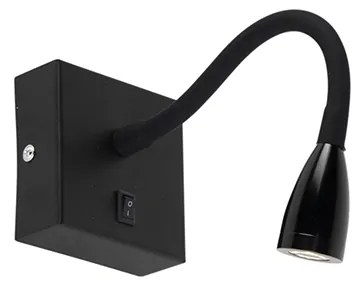 Moderná flexibilná nástenná lampa čierna LED - Flex