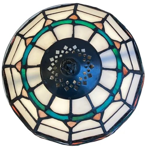 Vitrážové stolné svietidlo do obývačky Tiffany Prezent 81