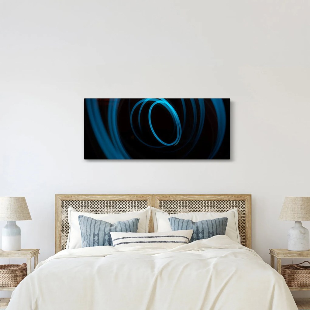 Obraz modrej čiary (120x50 cm)