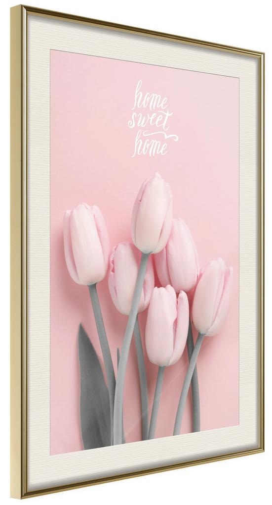 Artgeist Plagát - Six Tulips [Poster] Veľkosť: 20x30, Verzia: Zlatý rám s passe-partout