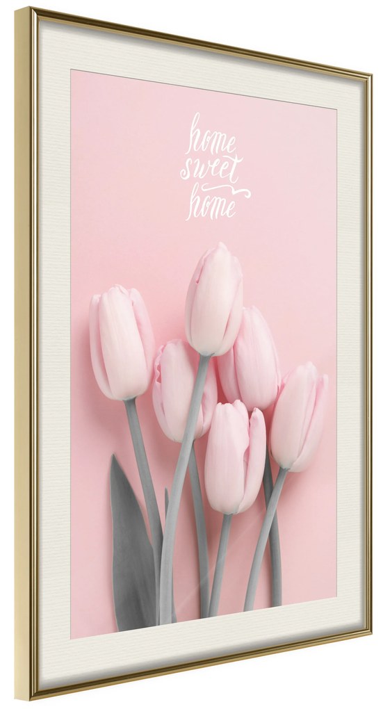 Artgeist Plagát - Six Tulips [Poster] Veľkosť: 30x45, Verzia: Zlatý rám s passe-partout