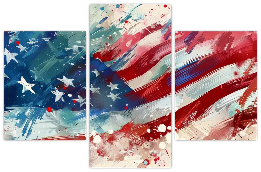 Obraz - Vlajka USA (90x60 cm)