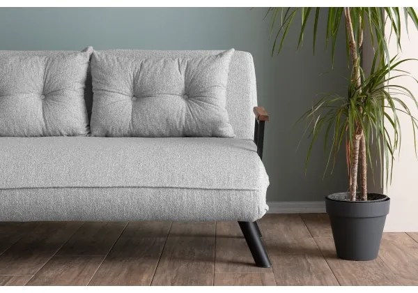 Rozkladacia dvojmiestná pohovka QIRA, sivá