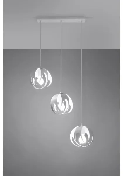 Sollux SL.1085 - Luster na lanku TULOS 3xE27/60W/230V biela