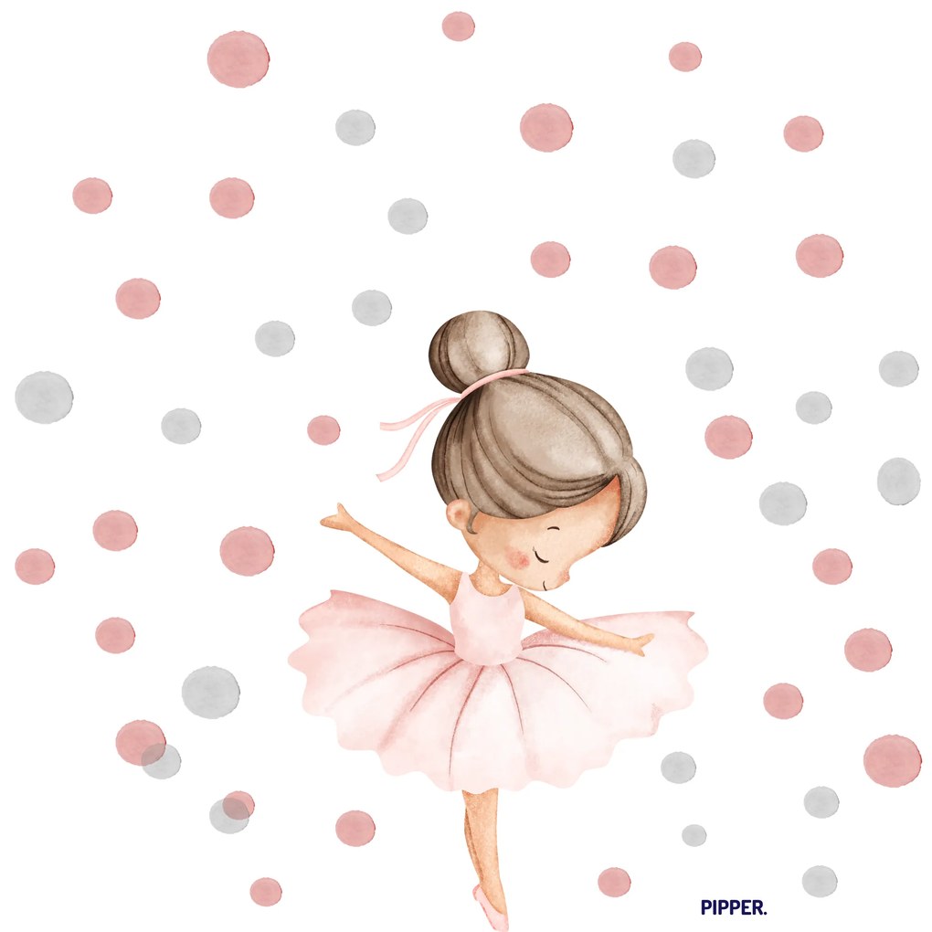 Textilná nálepka na stenu Baletka