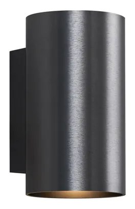 Moderná nástenná lampa antracitová okrúhla 2-svetelná GU10 50mm - Sandy