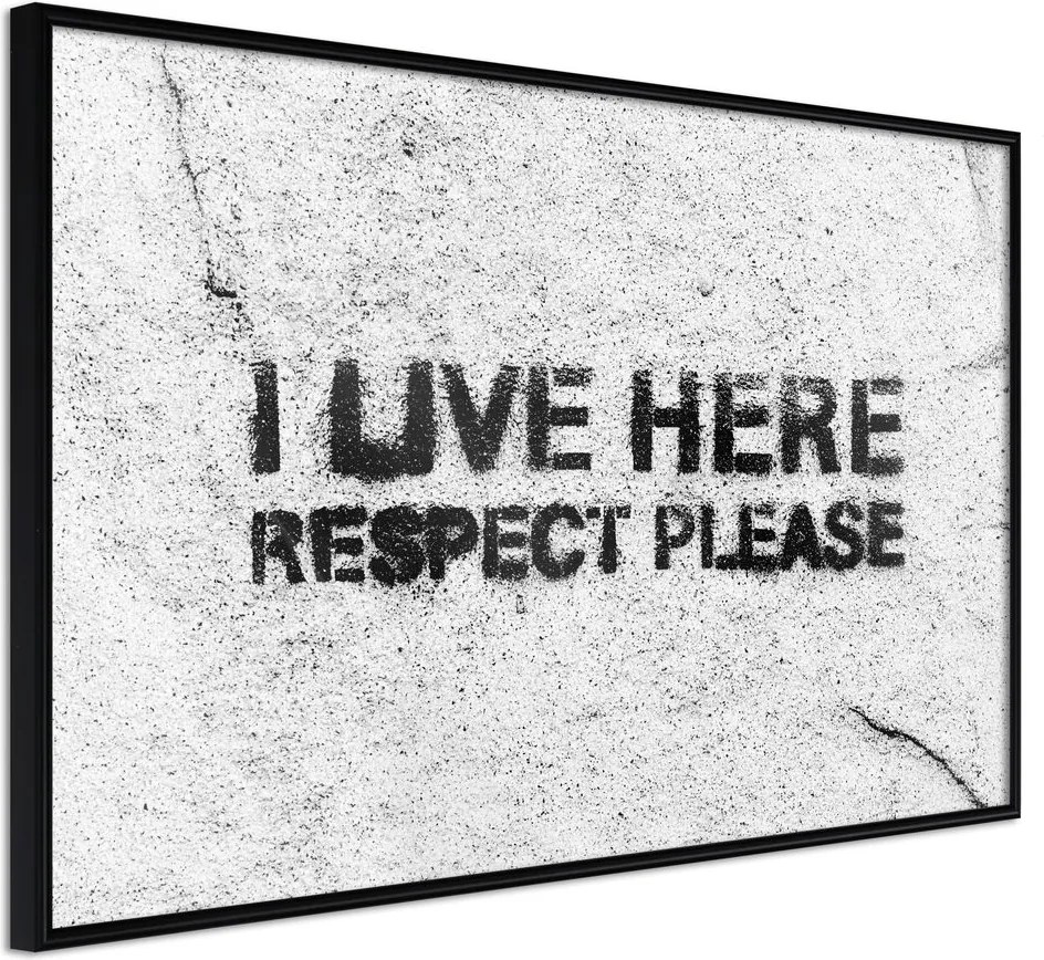 Plagát s nápisom - Respect