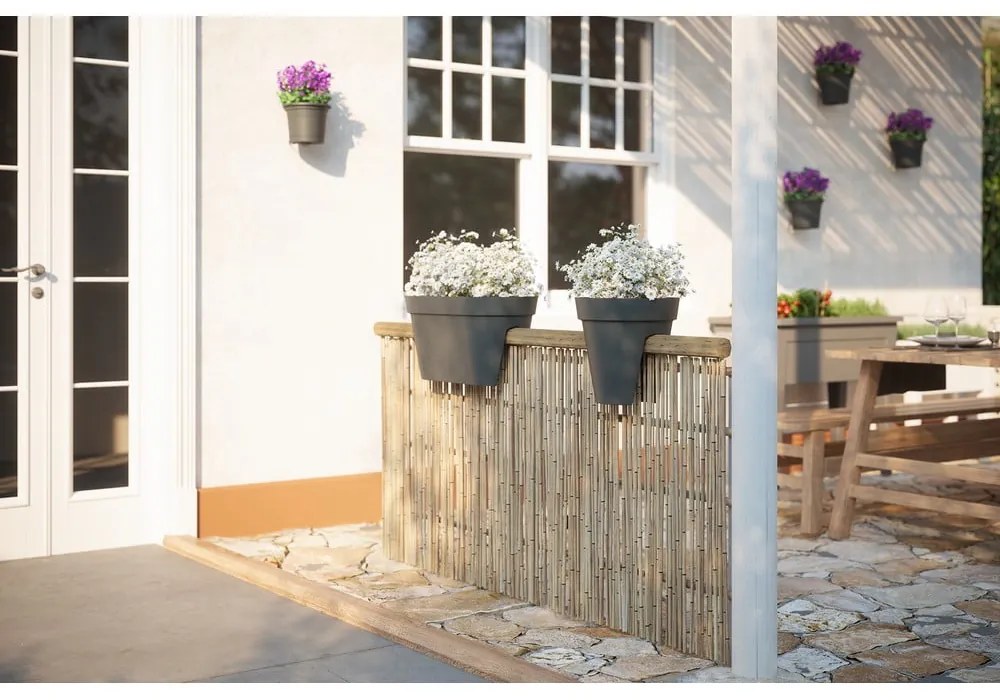 Závesný kvetináč na zábradlie z recyklovaného plastu 60 cm Capri – Artevasi