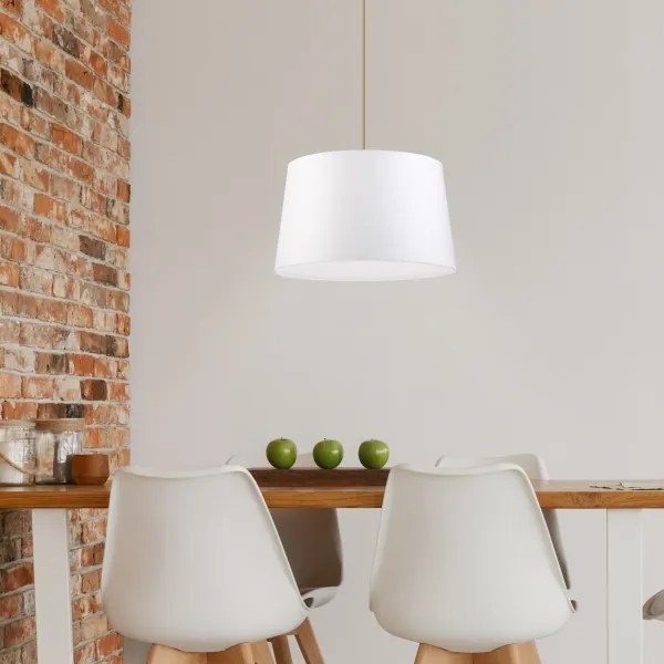 Závesný luster na lanku AIDA 1xE27/60W/230V pr. 35 cm dub/hnedá/biela
