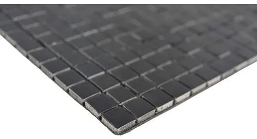 Hliníková mozaika štvorcová hliník black silk brushed