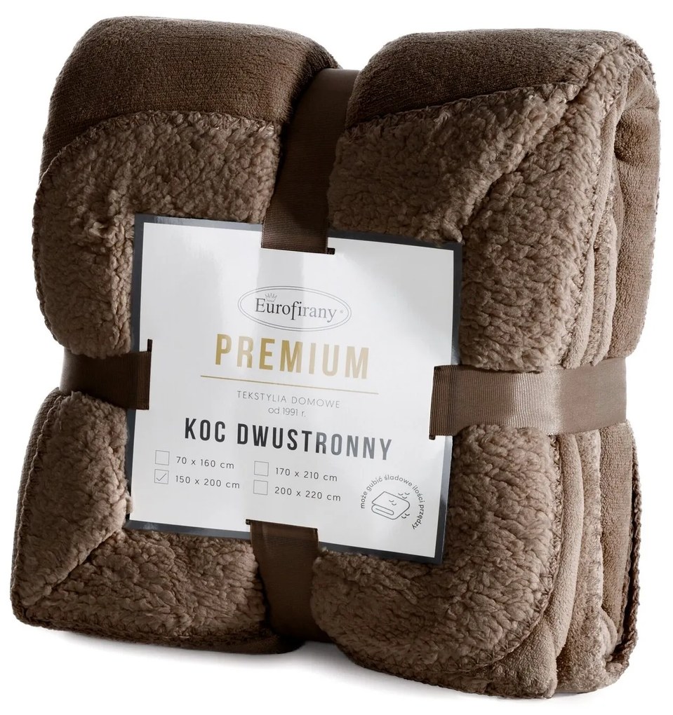 BUKLÉ DEKA TEDY 170X210 CM TMAVOHNEDÁ