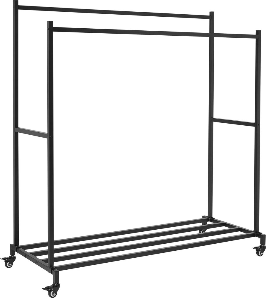 Stojan na oblečenie Lieska 150 cm - čierna