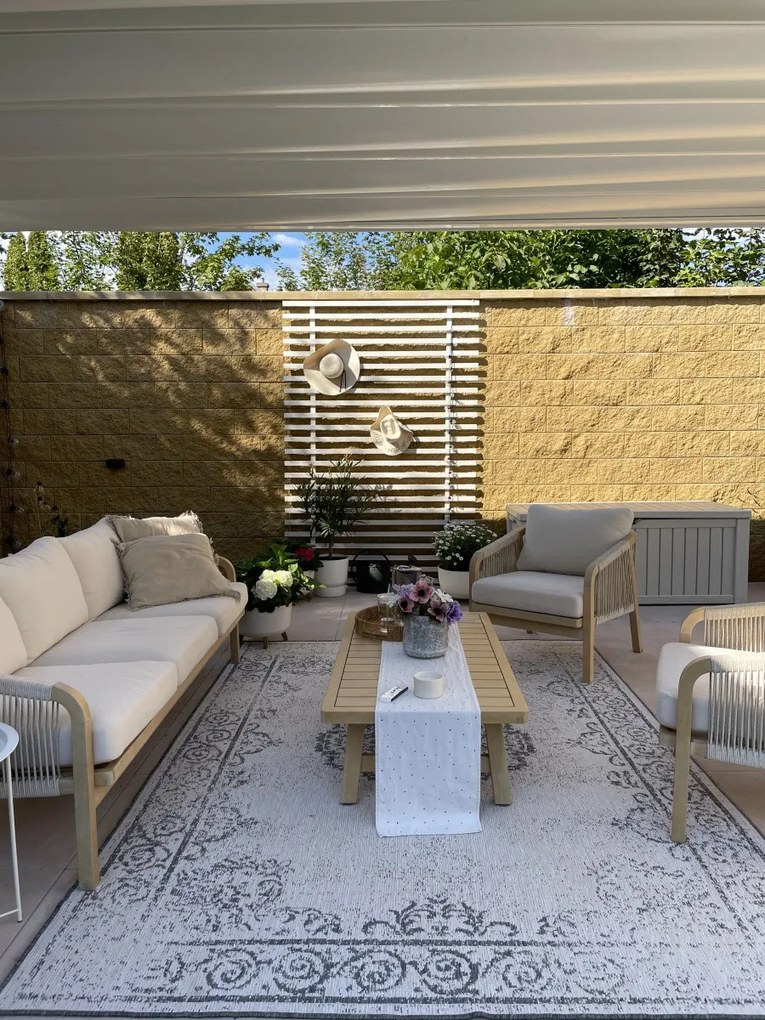 Kusový koberec Twin Supreme 103870 Grey / Cream – na von aj na doma, 200x290, šedá, chodba / predsieň, Hanse Home