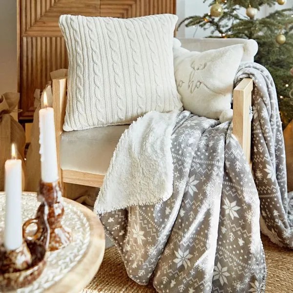 Deka LUMI sivá / biela