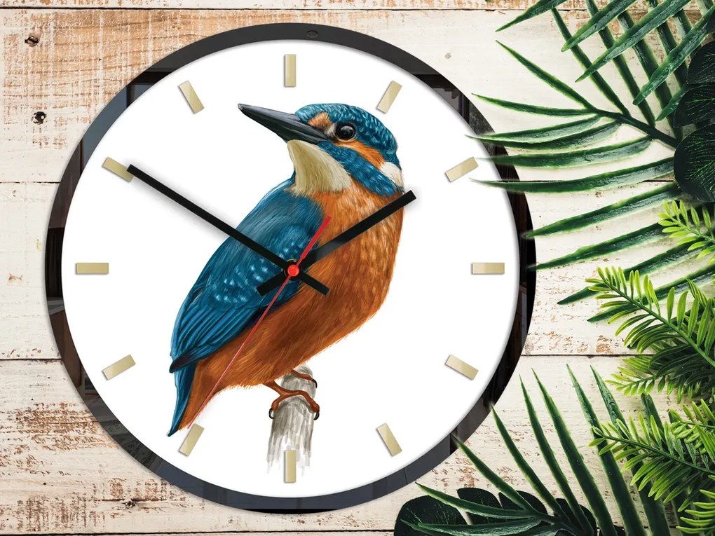 Nástenné hodiny Bird Unikat biele