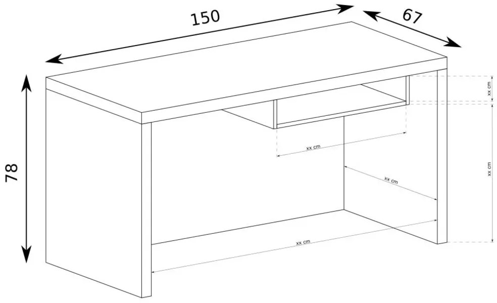 Písací stôl MEISON 150 cm