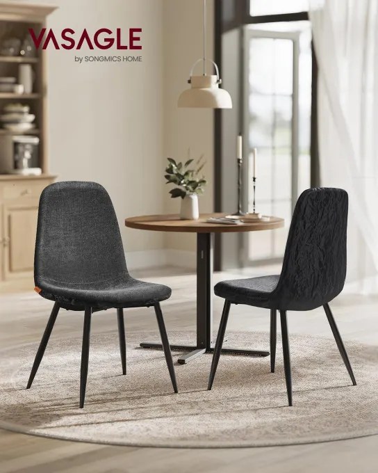 Set dvoch jedálenských stoličiek tmavosivý (2 ks)