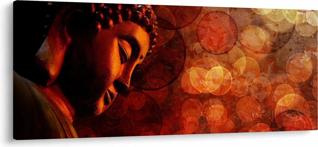 Obraz - Budha v červených tónoch (120x50 cm)
