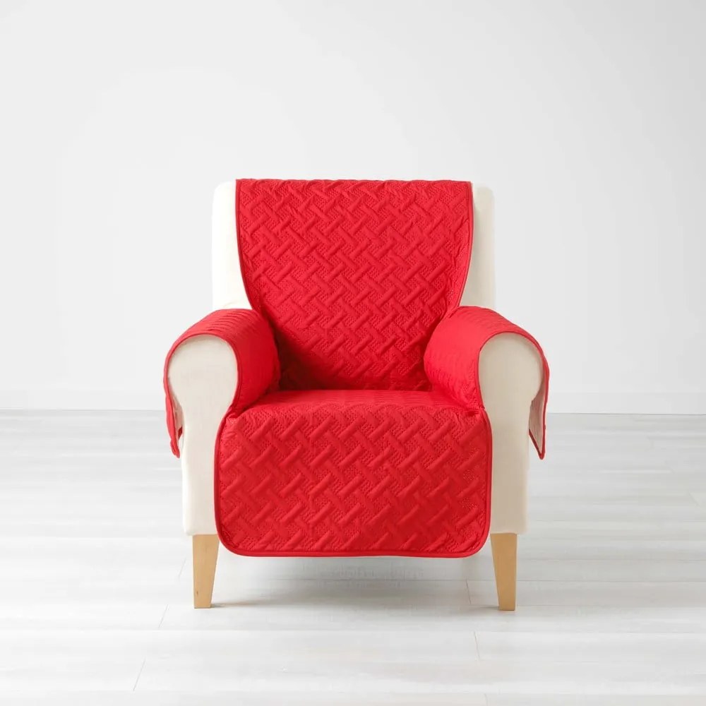 Červený ochranný poťah na kreslo 165 cm Lounge – douceur d'intérieur