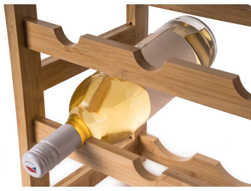 G21 Bambusový stojan na víno, 8 fliaš, S