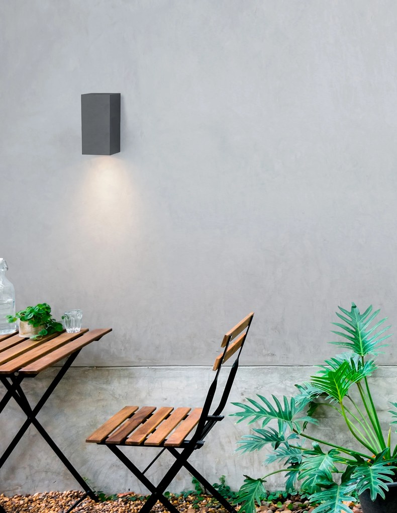 Nova Luce Svietidlo NERO S WALL GREY 2 nástenné, IP 54, GU10 710042