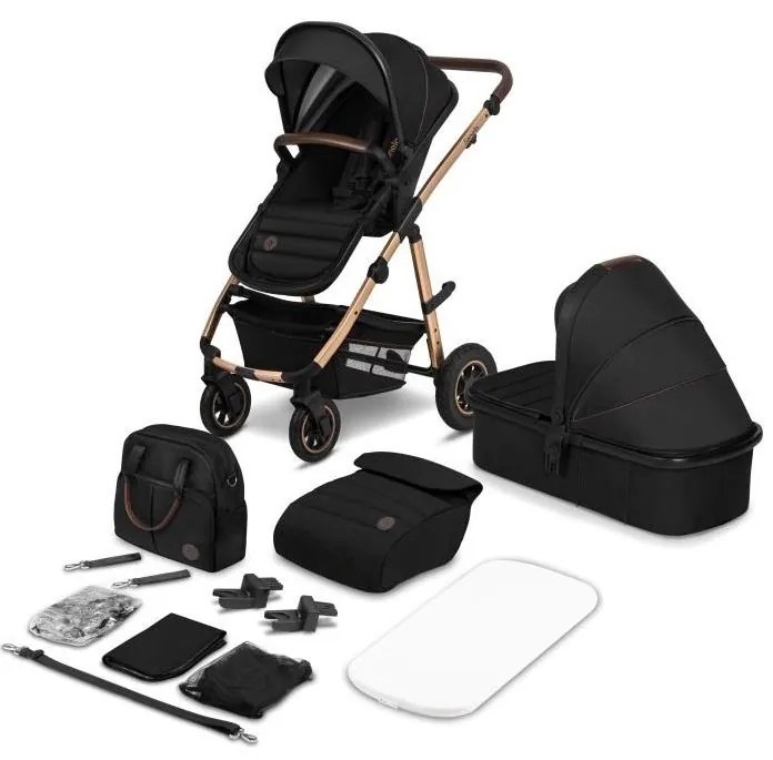 Lionelo - Kombinovaný kočík 2v1 AMBER Black Onyx