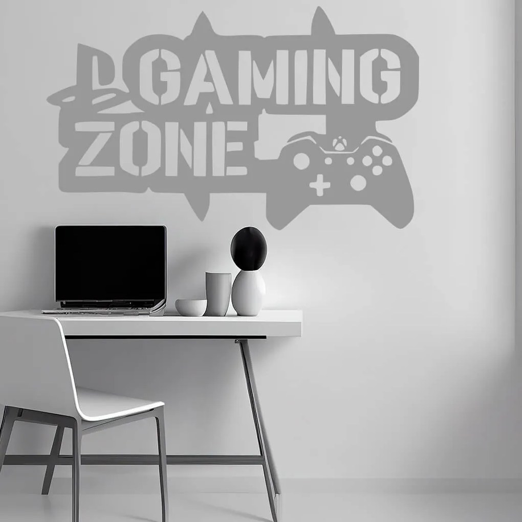 Veselá Stena Samolepka Gaming zone Farba: žlutá, Veľkosť: 80 X 48 cm