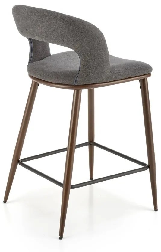 Barová stolička H114 sivá/orech