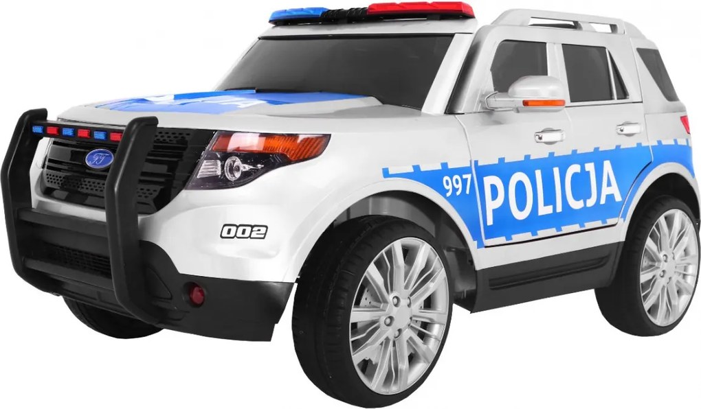 Ramiz Detské policajné SUV na batérie na diaľkové ovládanie + sirény + svetlá + megafón