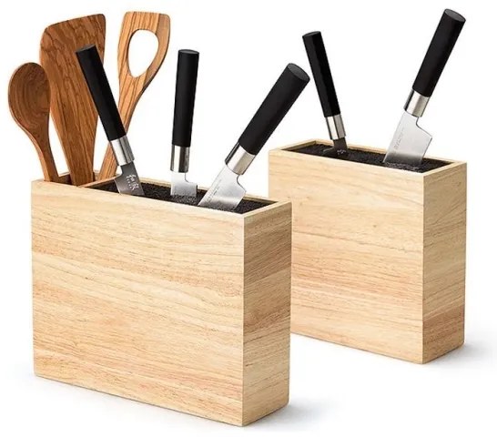 Continenta C3314 - Stojan na nože s flexi vložkou 22x9x21,5 cm gumovník