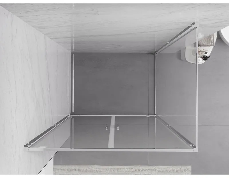 Mexen Exo, sprchovací kút s krídlovými dverami 100 x 95 cm, 6mm číre sklo, chrómový profil, 8182-100-095-01-00