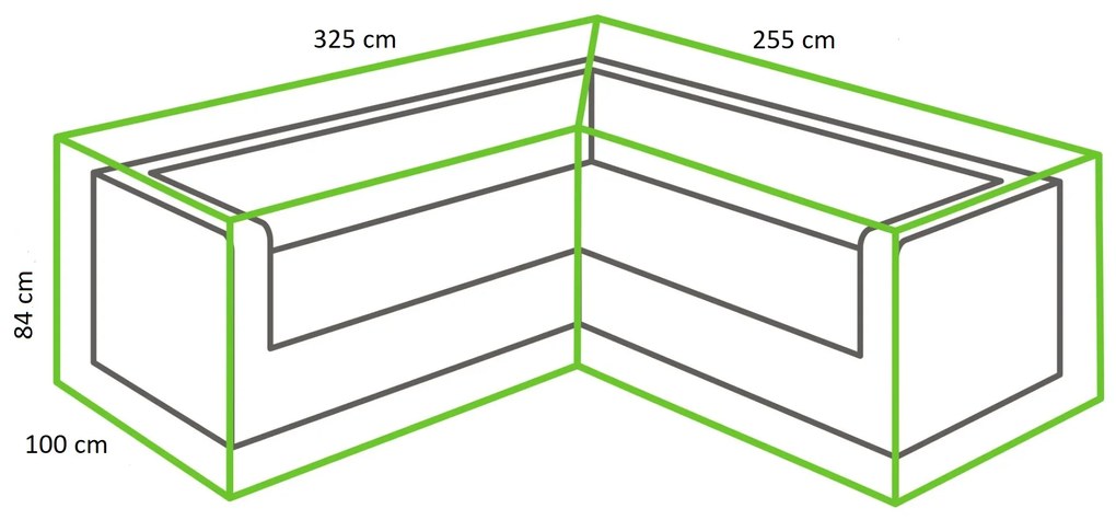 Ochranná plachta na sedaciu súpravu L-form 325x255