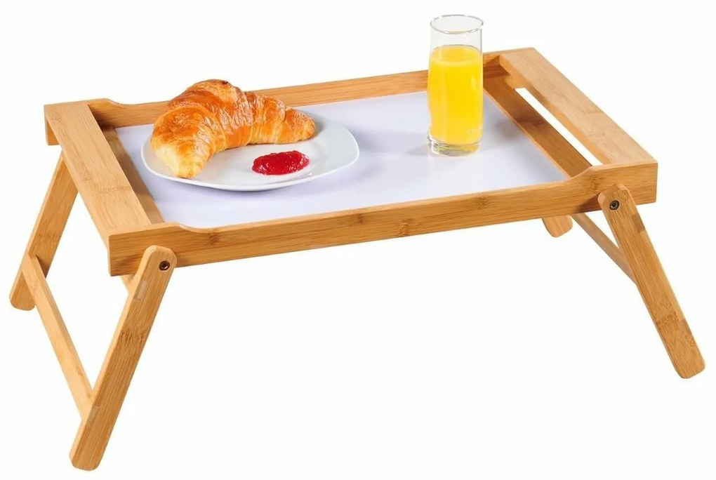 Kesper 77605 Servírovací podnos so sklopnýminožičkami bambus, 54,5 x 33 cm