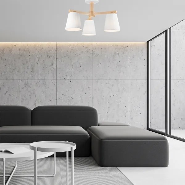 Prisadený luster ELLIE 3xE27/60W/230V biela