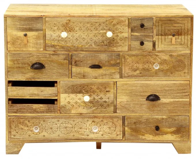Komoda Manu 115x90x45 indický masív mango