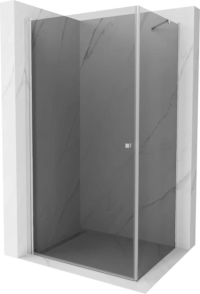Mexen Pretoria sprchovací kút 90x80cm, 6mm sklo, chrómový profil-šedé sklo, 852-090-080-01-40