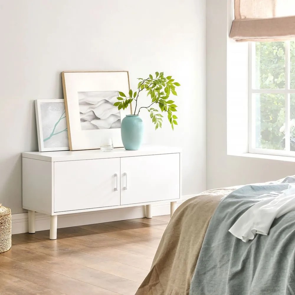 Skrinka na topánky VASAGLE s dvojkrídlovými dvierkami LHS051W01