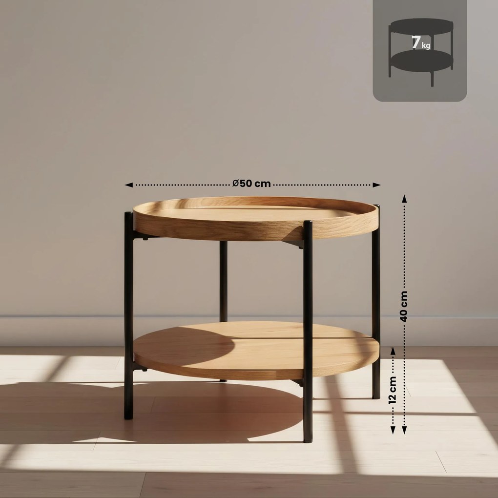 Konferenčný stolík Corbitan 50 cm - natura