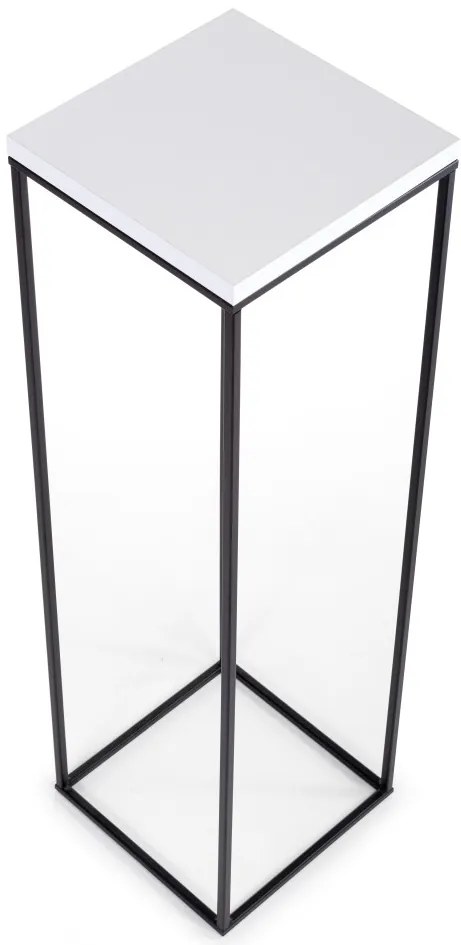 STOJAN NA KVETINÁČ SIMPLE 80X24X24 CM ČIERNA/BIELA